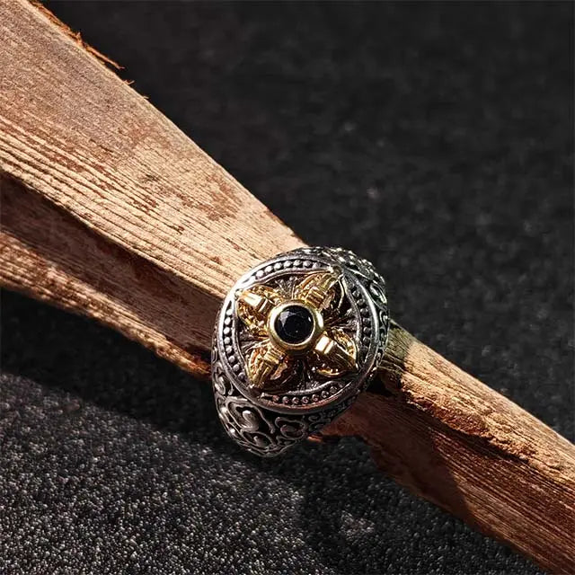 Crossed Dorje Ring for Men – Protection & Inner Strength | Vishwa