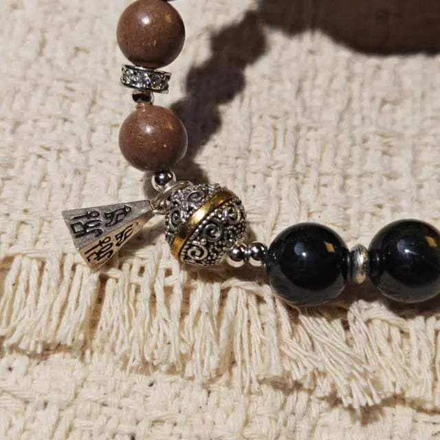 Blue Tiger Eye bracelet for grounding and protection, single strand stone bead bracelet for men and women.