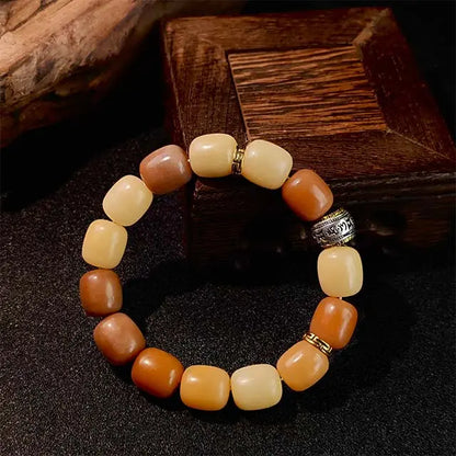 Blessings-themed Bodhi seed bracelet, handcrafted with authentic seeds for spiritual grounding. A meaningful gift for mindfulness practitioners or as a personal reminder of peace