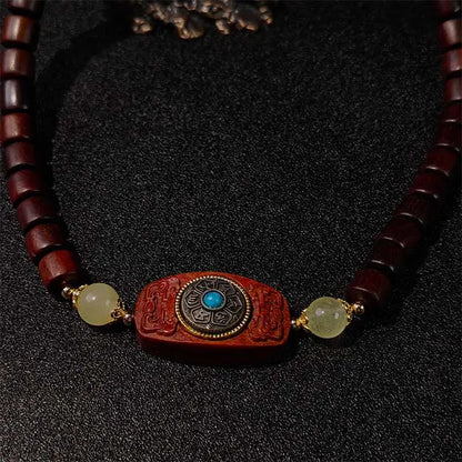 Handcrafted spiritual energy bracelet made of smooth rosewood beads, wrapped twice for a layered look. This grounding bracelet promotes balance and prosperity, perfect for daily mindfulness and intention setting.