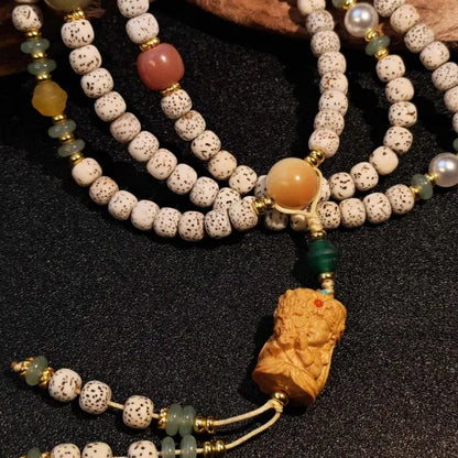 Tibetan style inspired bodhi seed handmade bead jewelry with natural textures